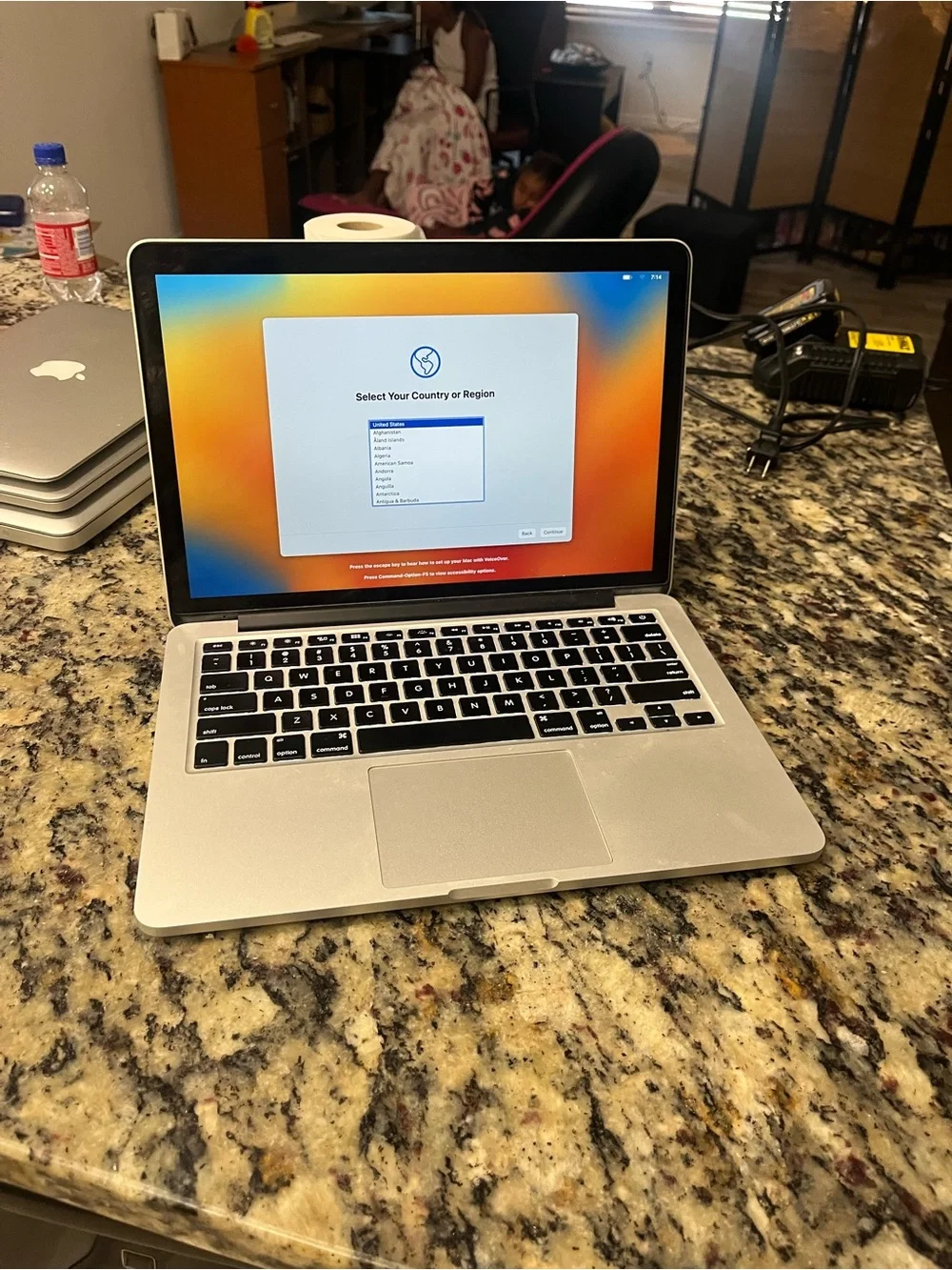 Apple Silver MacBook Pro with Black Backlit Keyboard used, Like New condition
